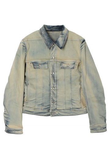 Rick Owens Sky DRKSHDW Slim Stretch Denim Trucker Jacket DU01D1751 SKY 46 73715819