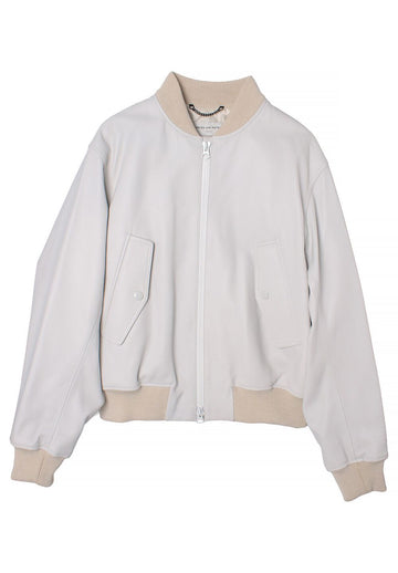 DRIES VAN NOTEN エクリュ ドリス ヴァン ノッテン レザー ボンバージャケット エクリュ 2220218015413005 37937516