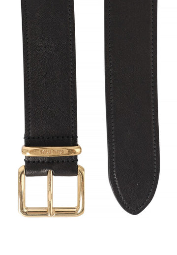 Miu Miu Black Leather Belt 5CC536 EFX F0002 124413702