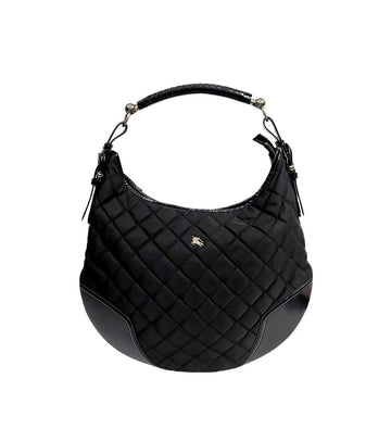 BURBERRY Schwarze gesteppte Hobo-Tasche 59469 156529520