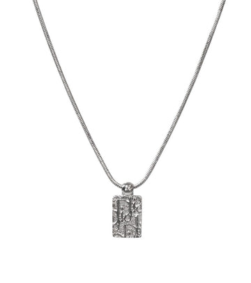 DIOR Cubic Oblique Plate Silber Halskette 57820 156531184