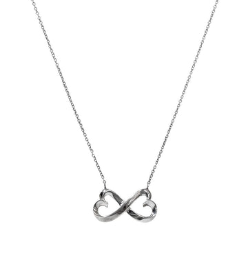 Tiffany & Co Double Loving Heart Silver Necklace 58003 156531224
