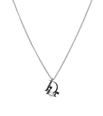 Dior Pearl Oblique Silver Necklace 58063 156531211