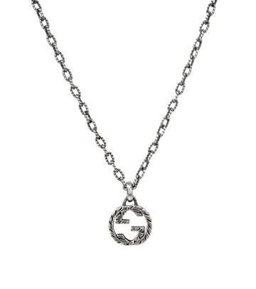 GUCCI インターロッキング G シルバーネックレス 59047 156531233