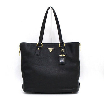 Prada Black Leather Zip Shoulder Bag AA64175 156533070