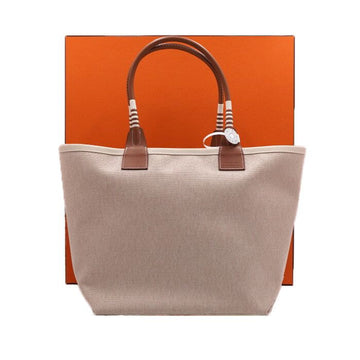 Hermes Steeple 25 Ecru Canvas Tote Bag H083618CK 156533093