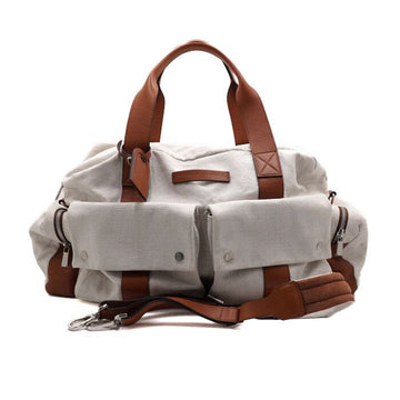 BRUNELLO CUCINELLI Herren Travel Tote und Schultertasche aus Canvas mit Lederbesatz MBTHU323 156533099