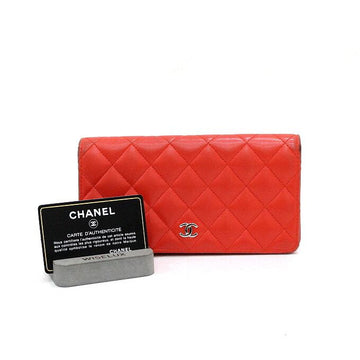 CHANEL ラムスキン シルバー CC タイムレス クラシック フラップ 長財布 A31509 156533549