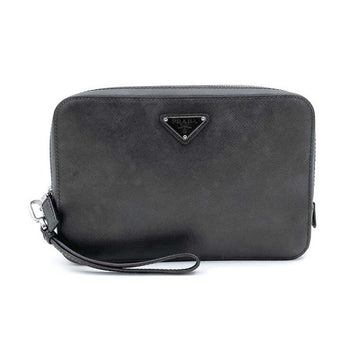 PRADA サフィアーノ三角ロゴクラッチ(2VF017)521260184 156535837
