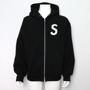 Supreme Initial S Logo Embroidery Black Men's Hoodie Zip-Up Jacket aa64147 156538370