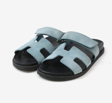 HERMES Sophie Sandalen Wildleder Blau Celeste 37.5 156539514