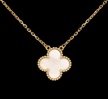 VAN CLEEF & ARPELS Vintage Alhambra Anhänger 18K Gelbgold mit Perlmutt-Halskette 8933932794 156539767