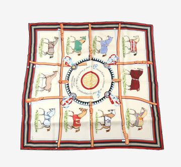 Hermes Silk Scarf 90 Coutsure et Tuni Jour Forever 8933837735 156539868