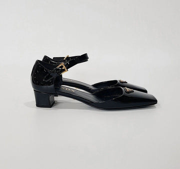 Prada Triangle Logo Patent Leather Pumps 1L601N 155402174