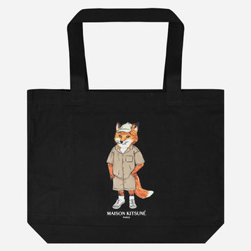 MAISON KITSUNE ドレスド・フォックス・トートバッグ・ブラック・QU05109WW9042・P199 156552301