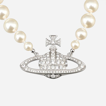 VIVIENNE WESTWOOD 6S Low Pearl Choker Relief Silber 63010106 P104 156552456