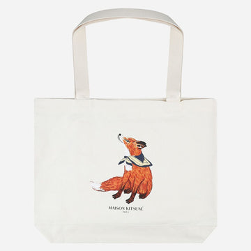 MAISON KITSUNE Drimiende Fuchs Totebag Ecru 156552466