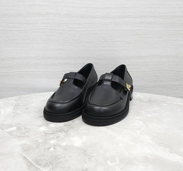 CHANEL Turn Lock Calfskin Black Loafer 25K G46799 156565486
