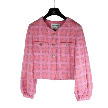 CHANEL Tweed-Puff-Jacket mit CC-Button P76714 14196 156566592 [P]