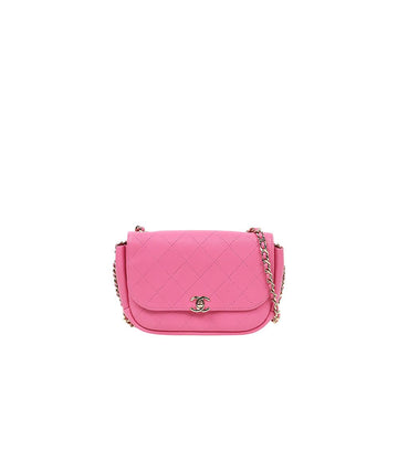 CHANEL Pink Quilted Schultertasche 59320 156571535