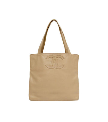 CHANEL Beige Caviar CC Shoulder Bag 59027 156571544