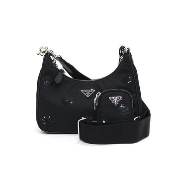 PRADA テスート リエディション スパンコール マルチ ホーボー ショルダーバッグ クロスボディバッグ 1BH204 156572061