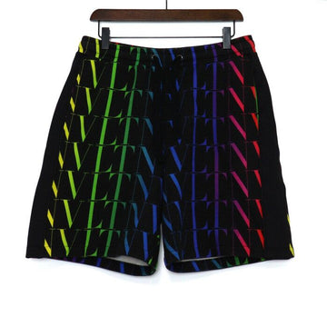 Valentino Multicolor Logo Print Men's Bermuda Shorts aa63183 156582831