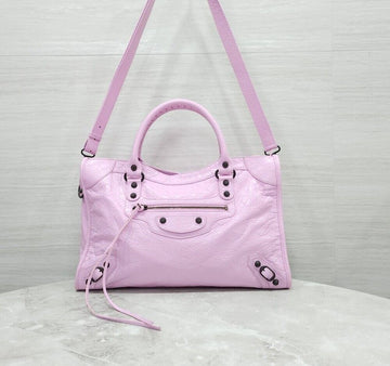BALENCIAGA シティバッグ ミディアム トート バブリー ピンク 823058 156599816
