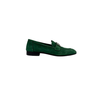 Hermes Suede Loafer Green AFD033223N 153392618