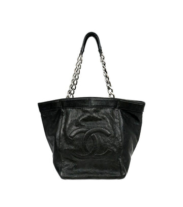 CHANEL Schwarze große CC Ketten-Schultertasche 59420 156606399