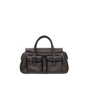 CELINE Schwarze Macadam Zwei-Taschen Schultertasche 59295 156606411