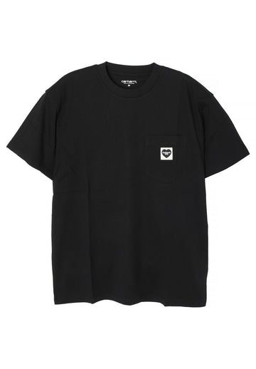 CARHARTT WIP Pocket Herz T-Shirt Kurzarm Schwarz I032128 00EXX 138387518