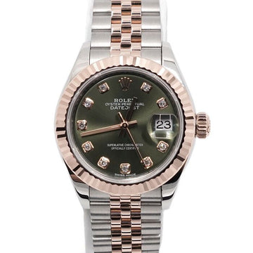 ROLEX デイトジャスト グリーンダイヤ 28mm ジュビリー レディース ウォッチ 10P 156607202