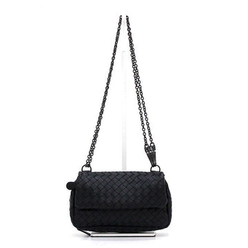 Bottega Veneta Black Intrecciato Napa Messenger Chain Shoulder Bag and Crossbody AA64183 156607263