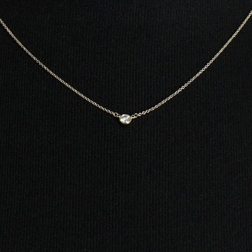 TIFFANY & CO 18K Gelbgold 1P Diamant By The Yard Anhänger Halskette Damen aa63715 156607687