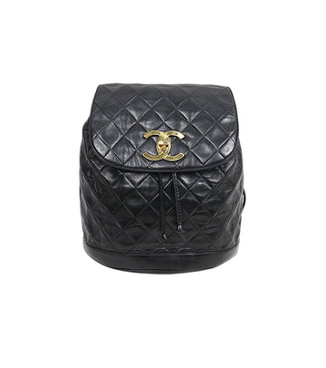 CHANEL Schwarzer gesteppter Rucksack 54651 156617607