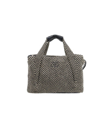 CHANEL Zebra Chevron Tweed Tote Bag 59034 156618211