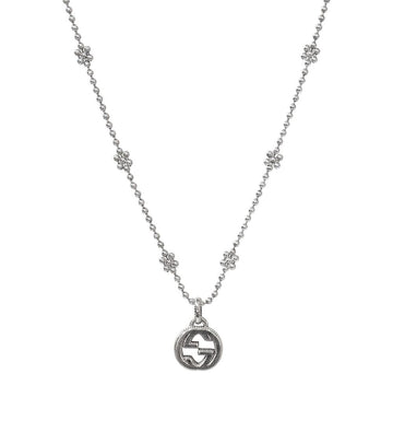 GUCCI Bold Interlocking G Silber Halskette 58660 156619074