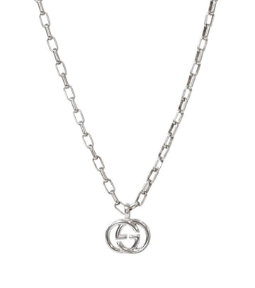 GUCCI Interlocking G Silber Halskette 60097 156619869