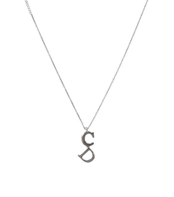 Dior Vertical CD Silver Necklace 55408 156718589