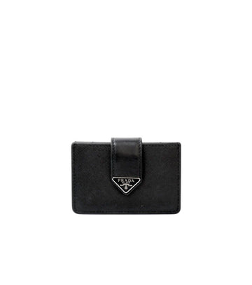 PRADA Schwarzes Akkordeon-Kartenetui 57693 156718906