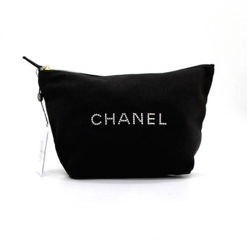 CHANEL Black Canvas Initial Logo Pouch Bag M03791 152894688