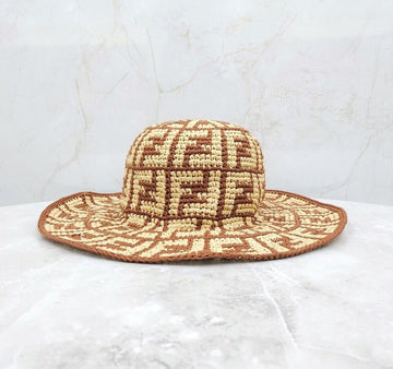 Fendi FF Raffia Cotton Hat M 148971772