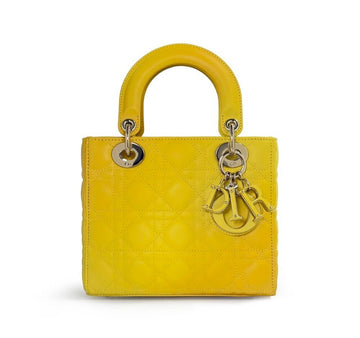 DIOR Unbenutzte kleine Tote-Umhängetasche aus gelbem Lammleder Y6BWP0ME 156746540