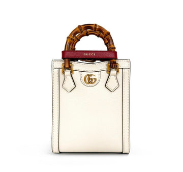 Gucci Diana Mini Tote Bag White 739079 156746604