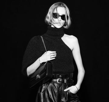 Celine Mohair & Silk Crop Turtleneck Sweater Black 2A33T377N 38NO 32339996