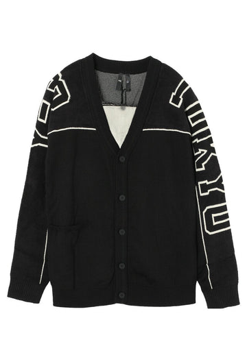 YOHJI YAMAMOTO Y3 Grafik Strickjacke Schwarz IQ2138 63785374