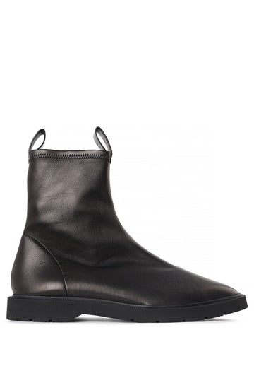 CELINE Zipped Stiefel aus schwarzem Stretch-Lammleder 156749666