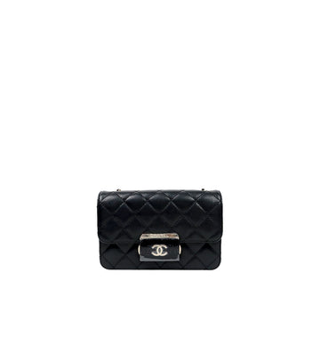CHANEL Black Small Mini Beauty Lock Shoulder Bag 59844 156759675