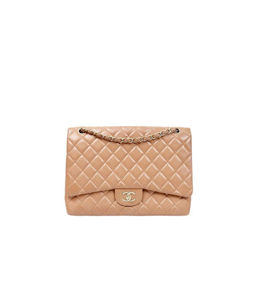 CHANEL Brown Maxi Classic Bag 59416 156759679